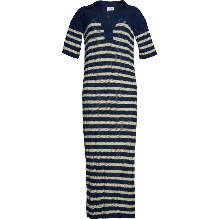 EMMIE STRIPE DRESS | NAVY + IVORY STRIPE