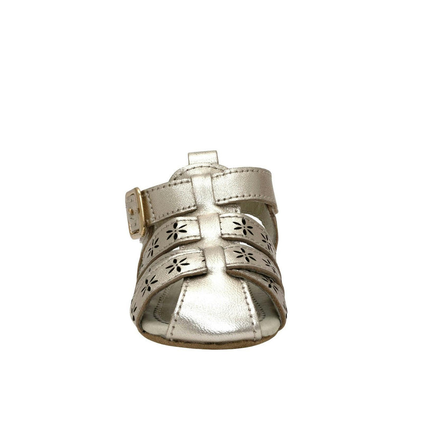 Fleur Gold Leather Sandal