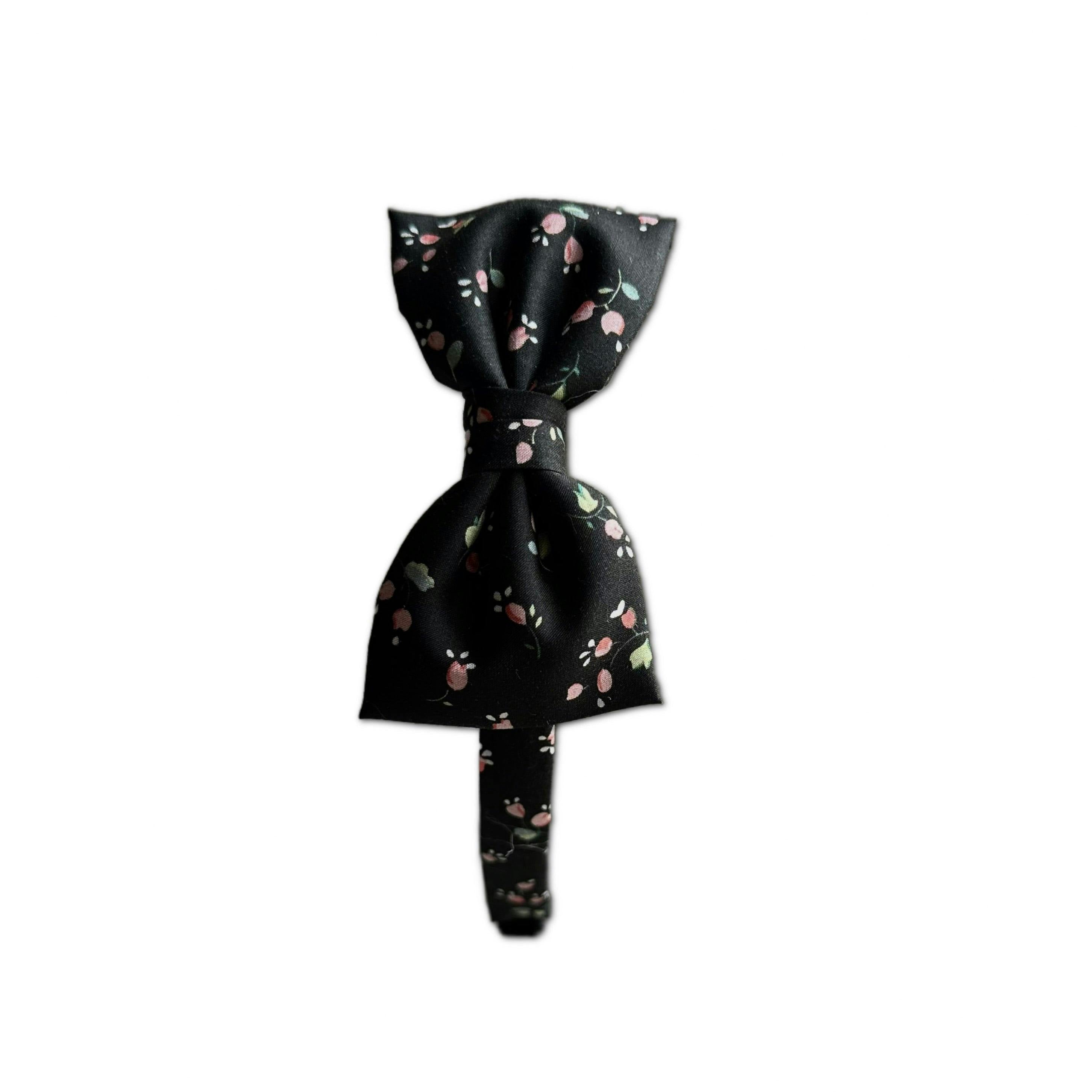 Liberty of London Bow Headband, Black/Pink Floral