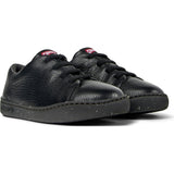 Kids Peu Touring Leather Sneakers, Black