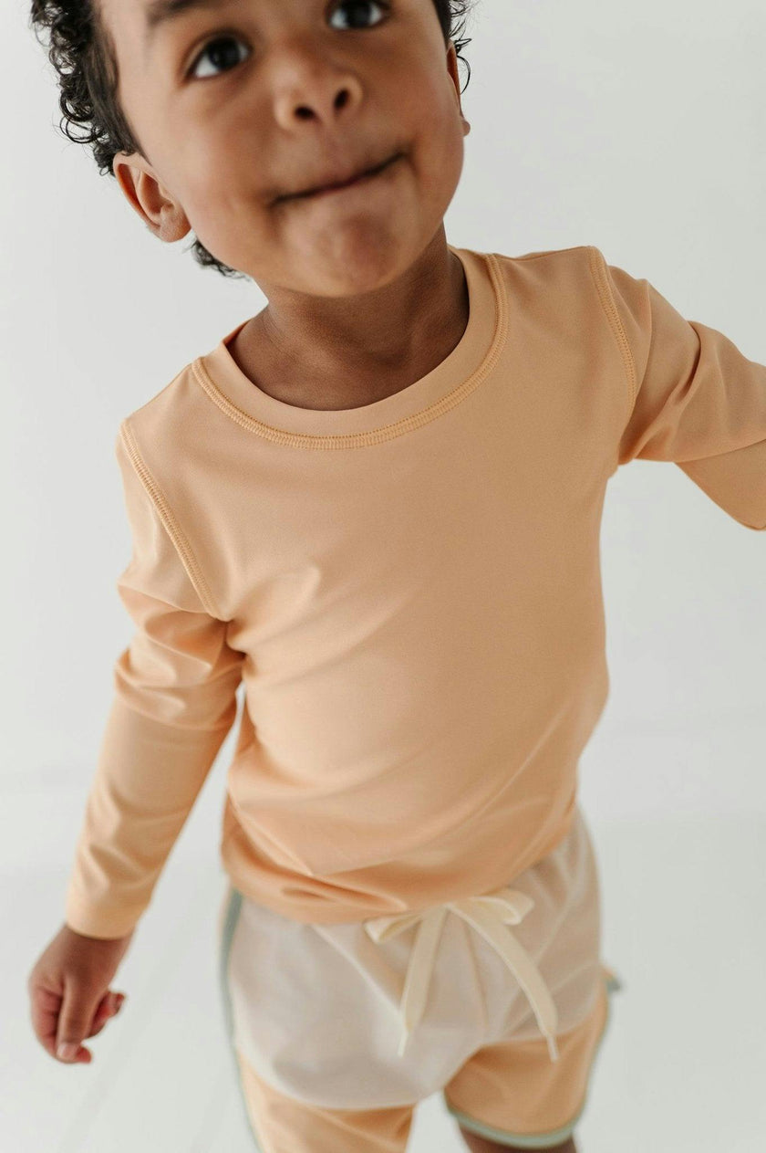 Boy's Long Sleeve Rash Guard Swim Shirt