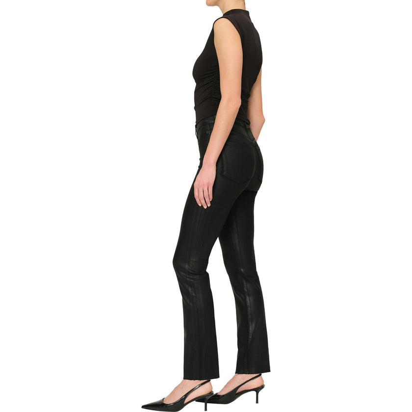 Halle Straight High Rise Instasculpt 29" Jeans | Black Coated
