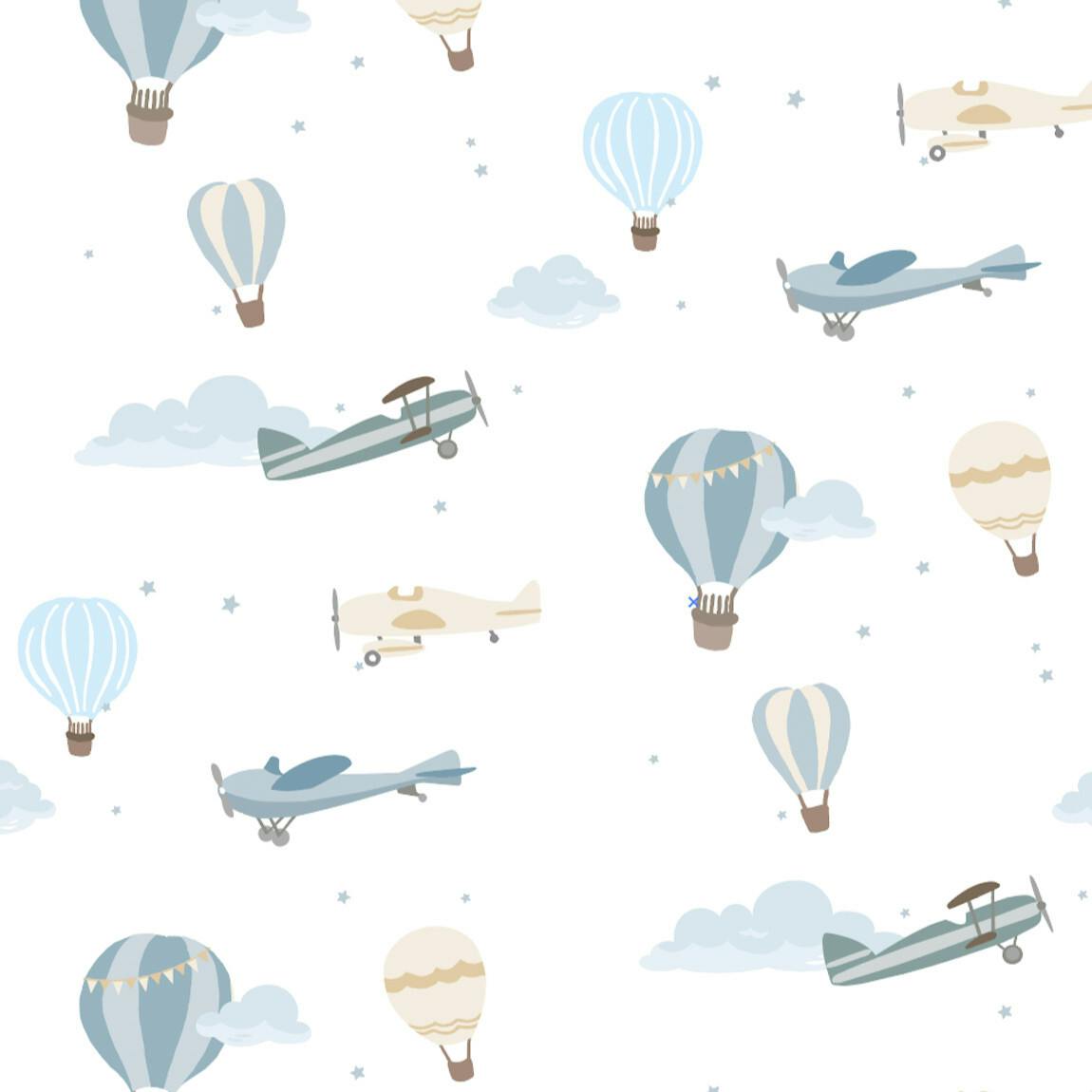 Little Airplanes Pima Long Pajama Set