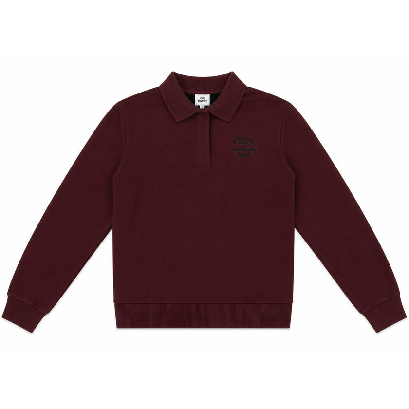 French Fleece Spandex Polo Sweatshirt
