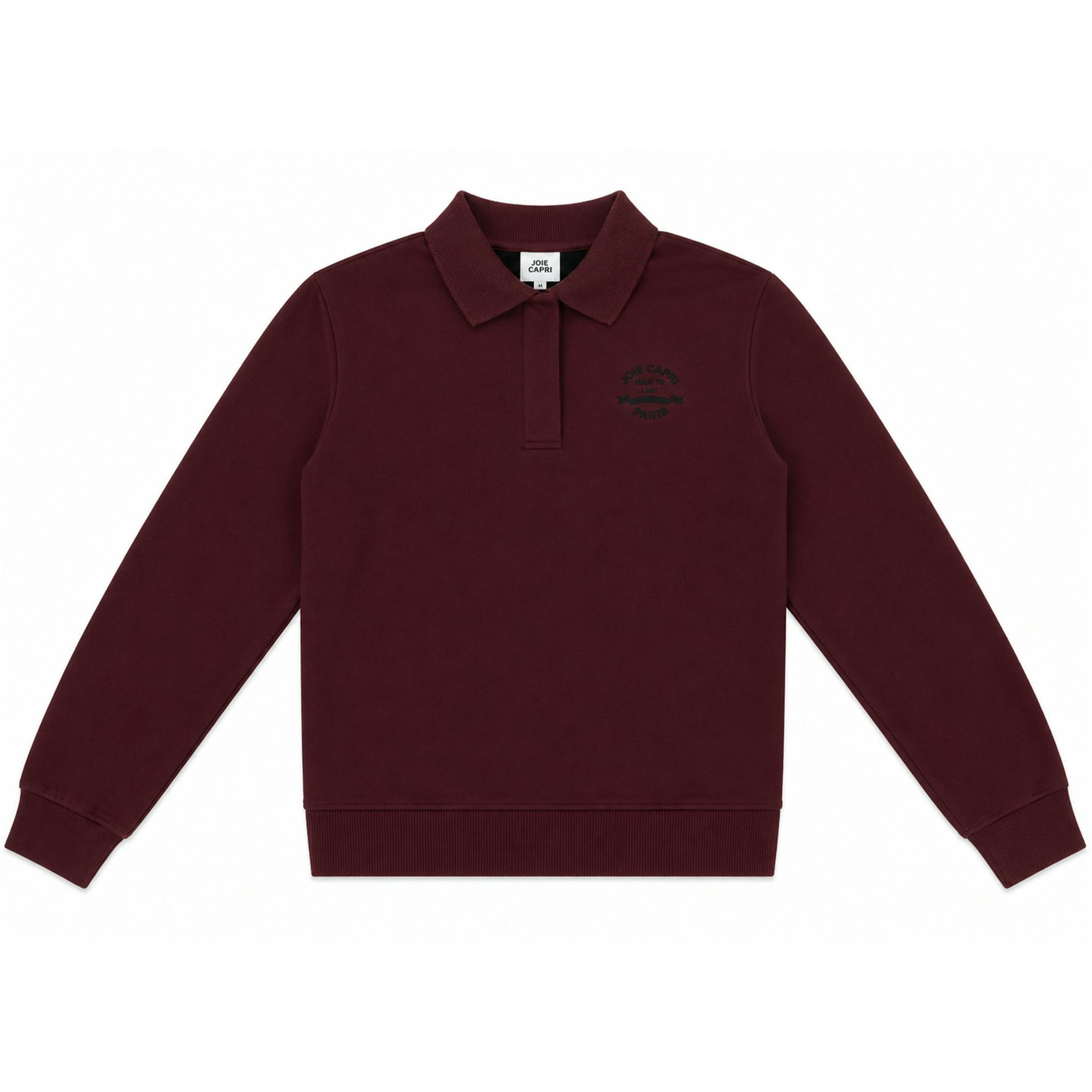 French Fleece Spandex Polo Sweatshirt