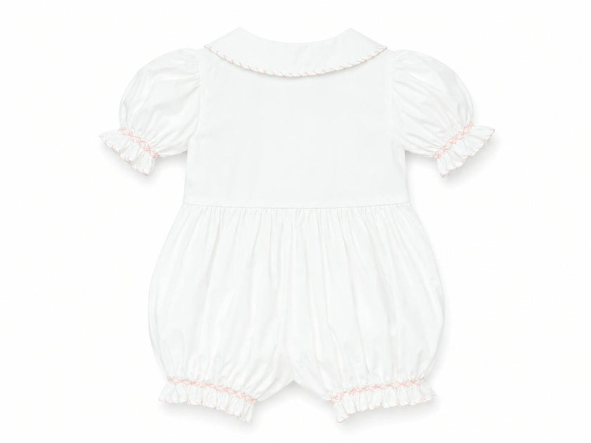 Camellia Smocked Romper | Heirloom Peach
