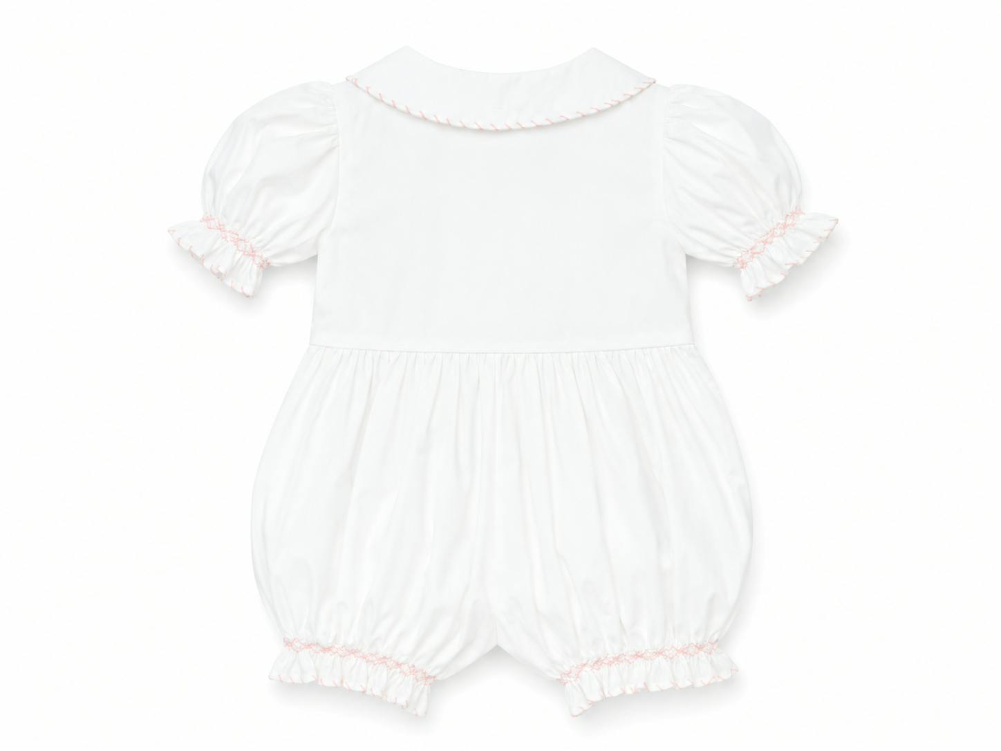 Camellia Smocked Romper | Heirloom Peach