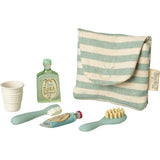Tooth brush set in bag, Mouse - Blue stripe
