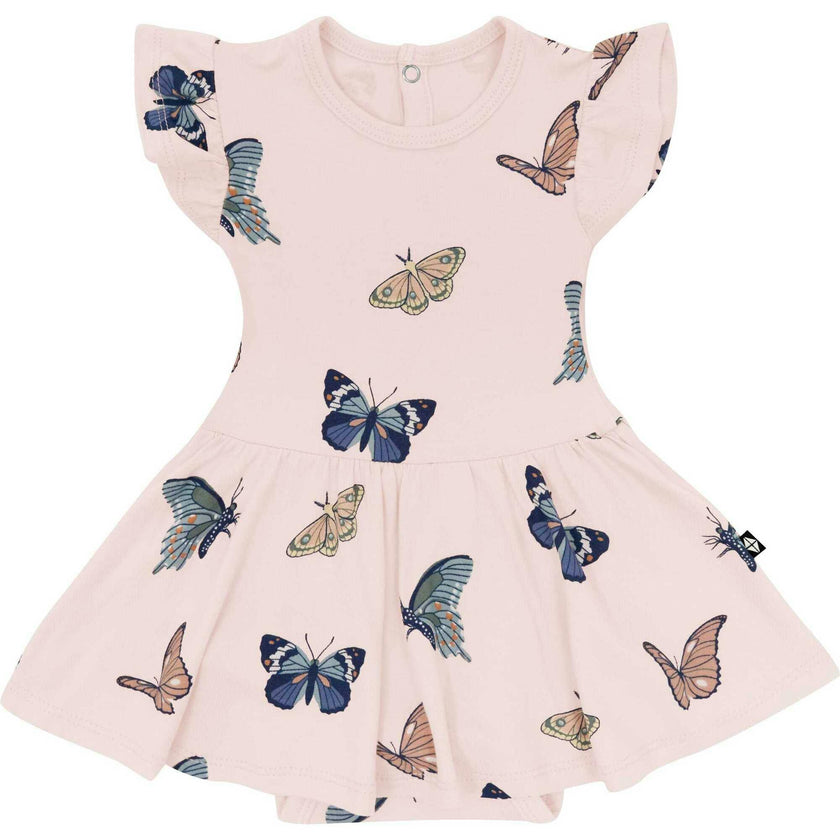 Twirl Bodysuit Dress, Pink