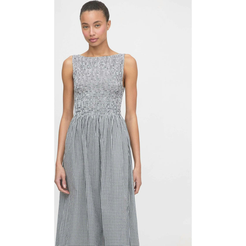 The Cosima Nap Dress - Black/Sand Gingham