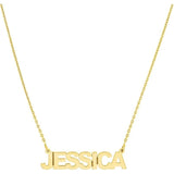 Block Letter Nameplate Necklace