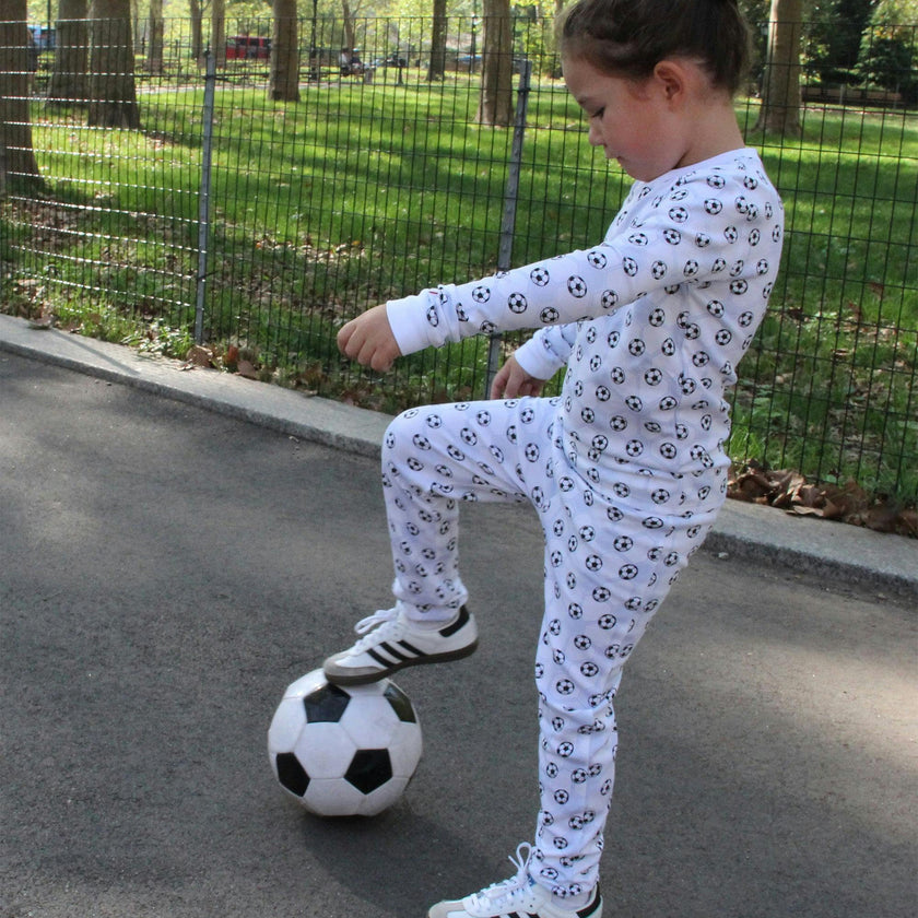 The Organic Long Sleeve Pajama Set [Soccer]