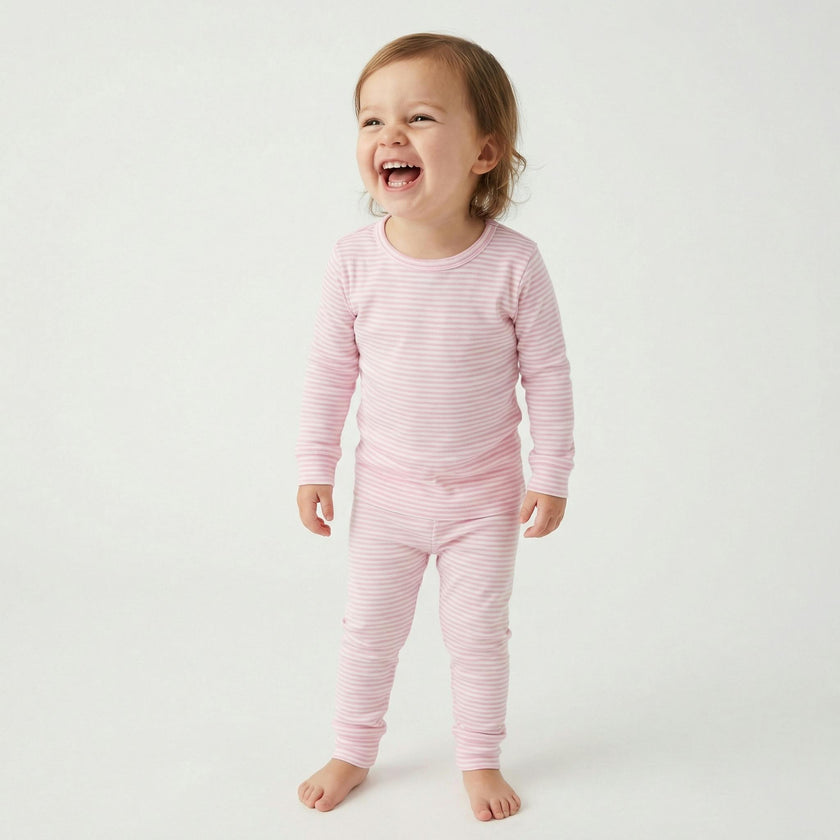 Ballet Stripe Bamboo Toddler Pajama Set