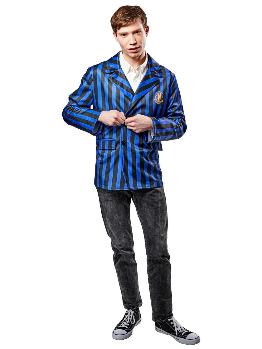 Men's Wednesday Nevermore Academy Purple School Uniform Jacket