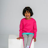 Long Sleeve Pink & Teal Layered T-shirt