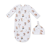 Mixed Sports Bears - Bundle Gown and Knotted Hat