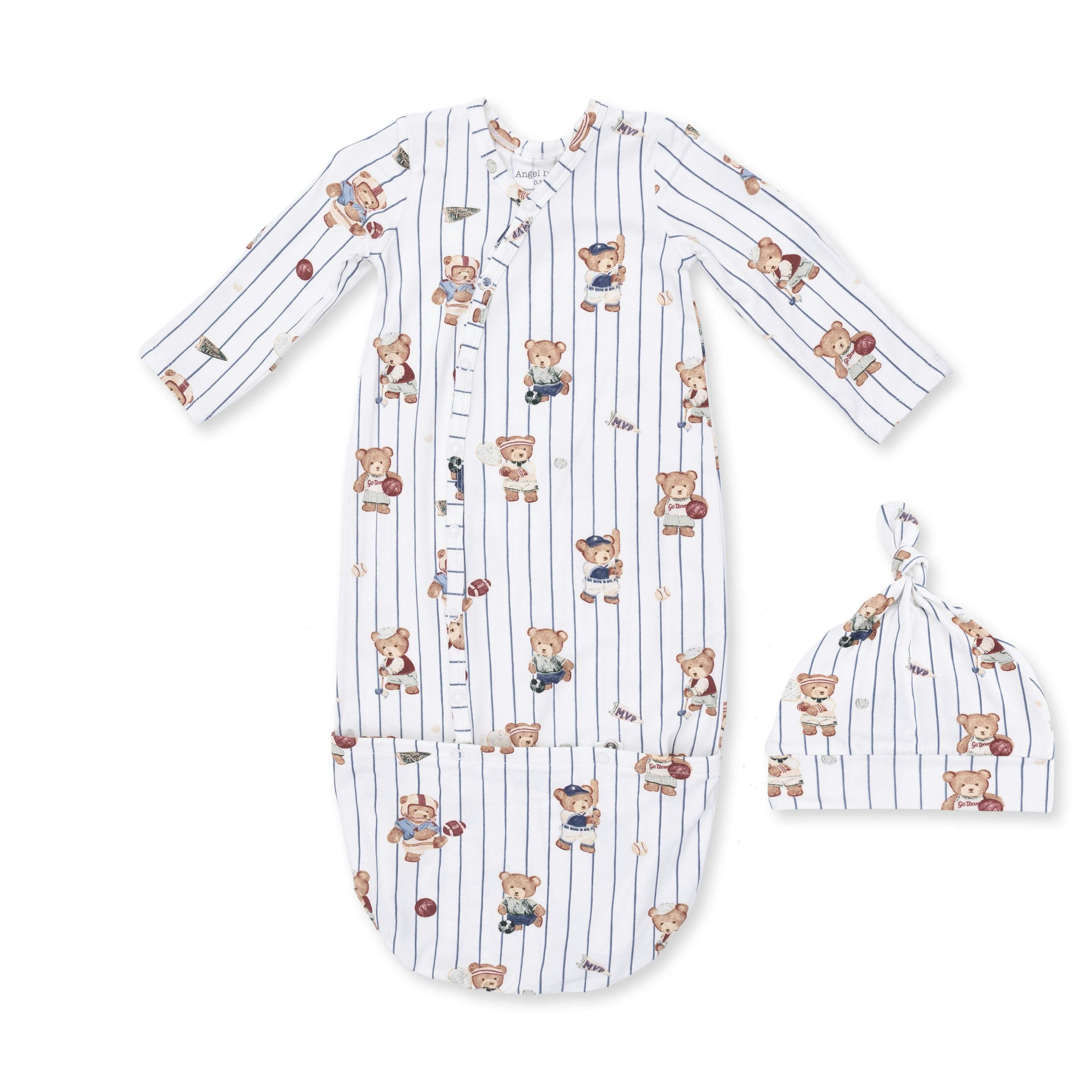 Mixed Sports Bears - Bundle Gown and Knotted Hat
