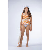 Oranges Print & Dots Swimsuit, Multi