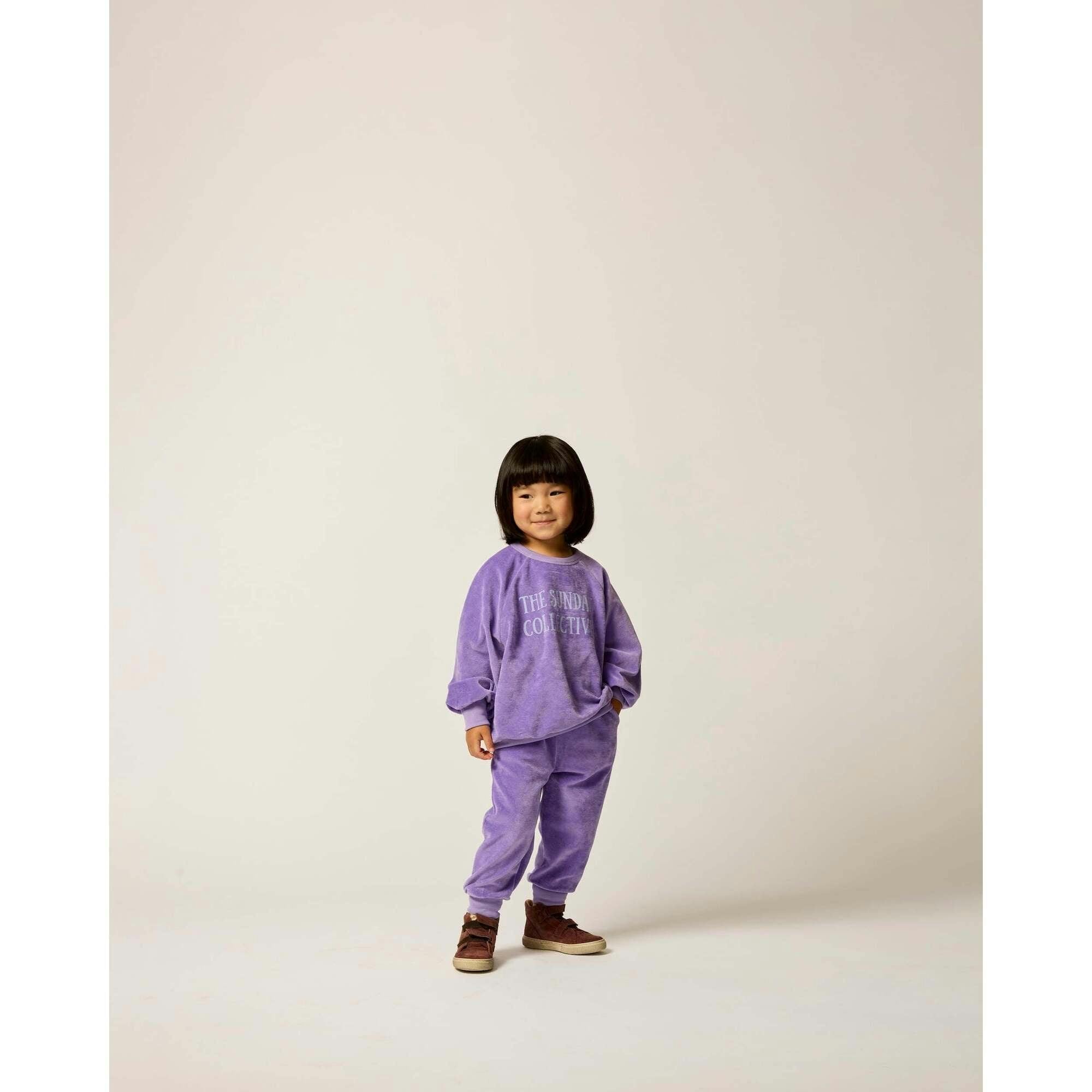 Velour Weekend Jogger in Violet