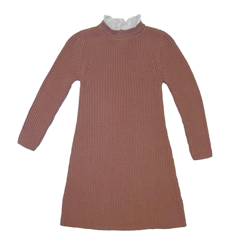 Poplin Collar Knit Dress