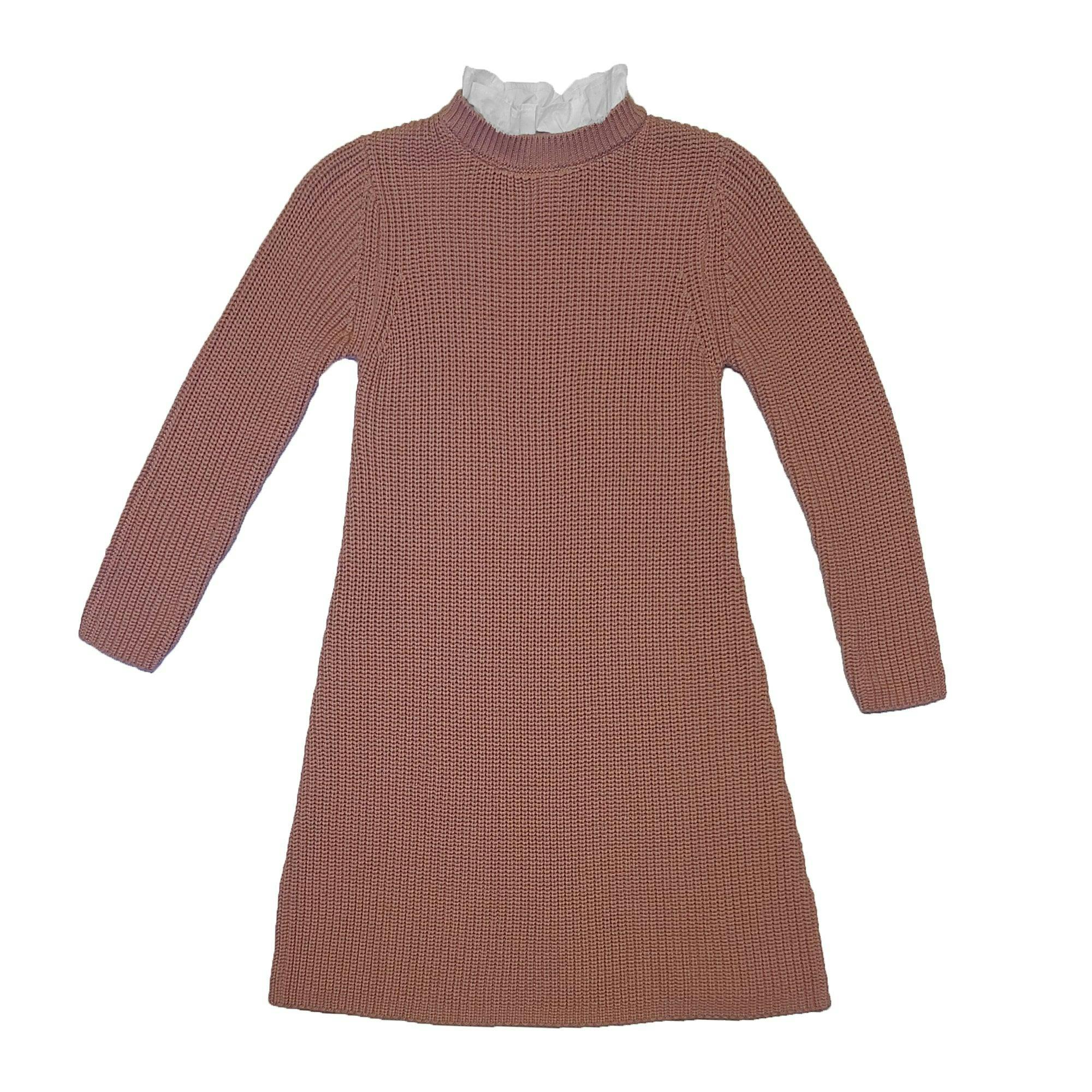 Poplin Collar Knit Dress