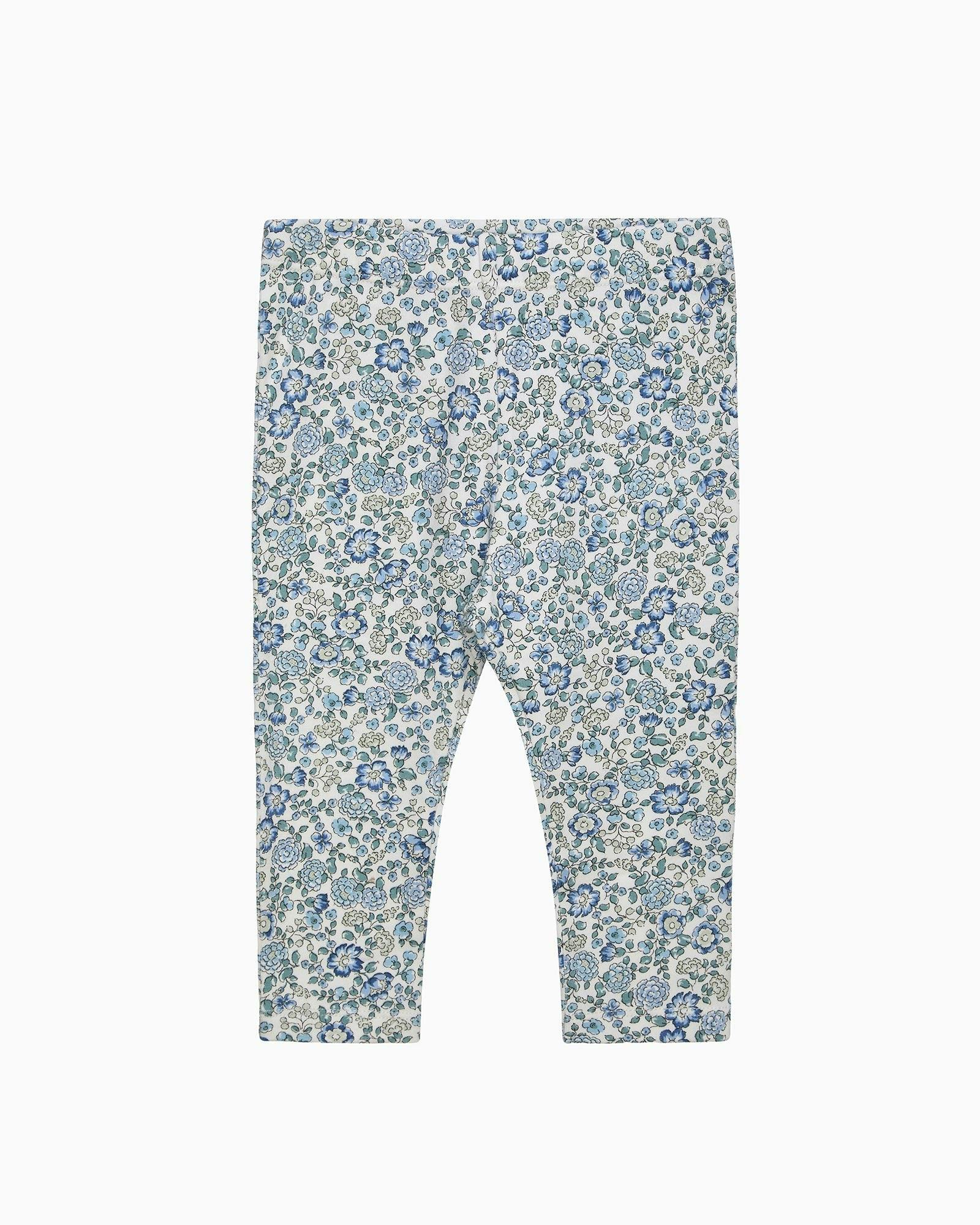 Baby Arabella Floral Leggings in Blue