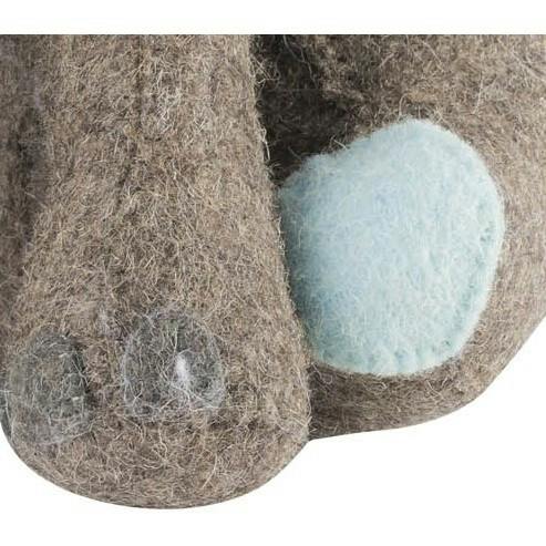 Blue Elephant Door Stop Hand Felted Wool
