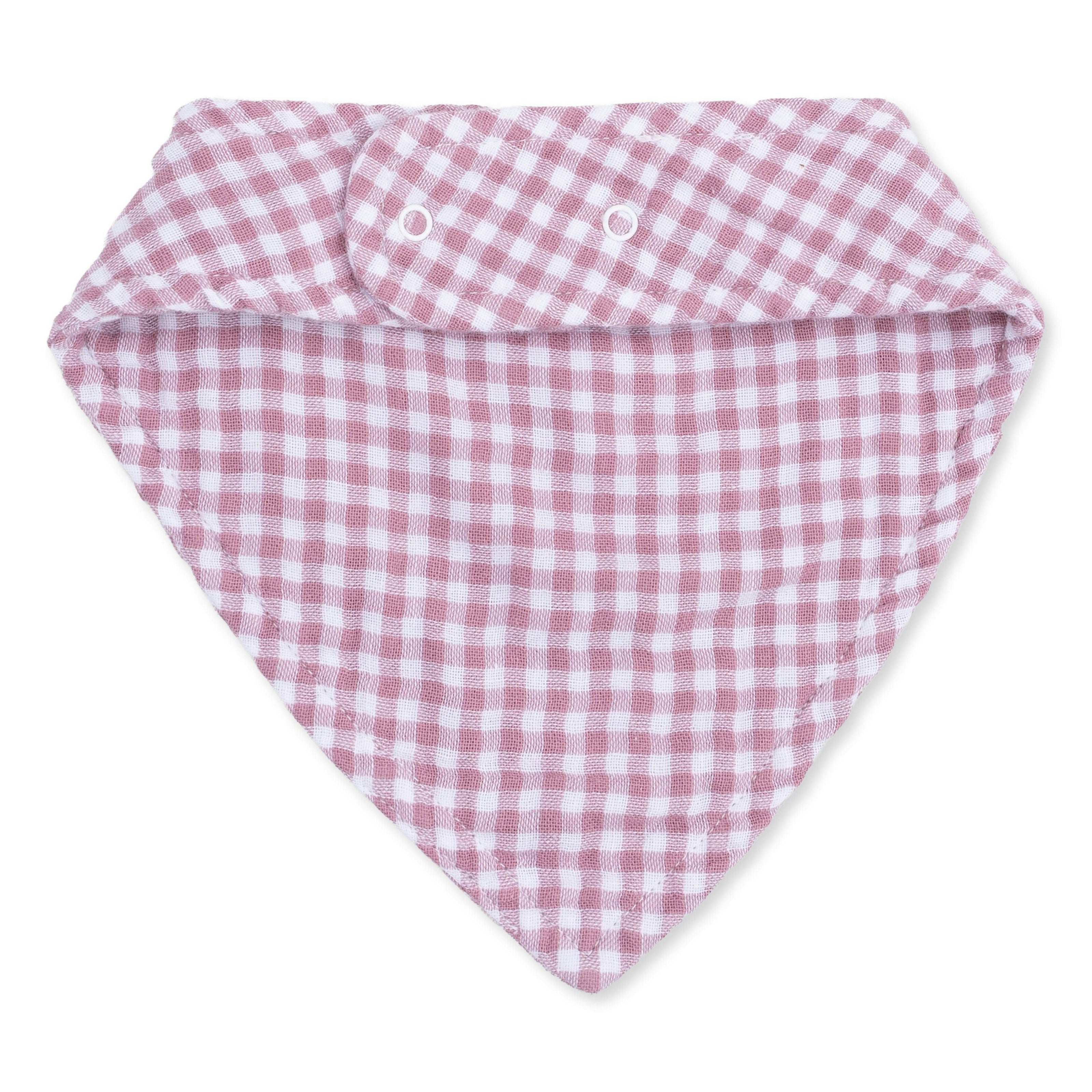 Berry Gingham - Bandana Bib