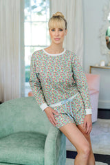 Janann Women's Sweatshirt Short Set Arboretum Floral