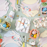 Set of 12 Gingham Dinner Plates