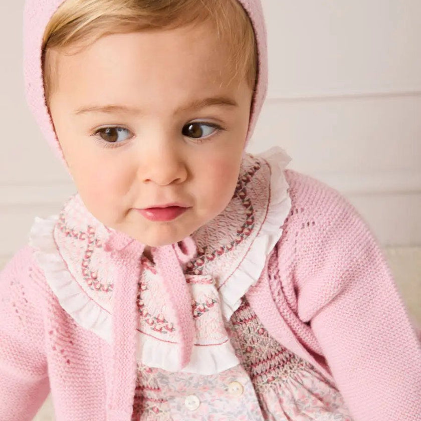 Openwork Bonnet in Pink (S-L)