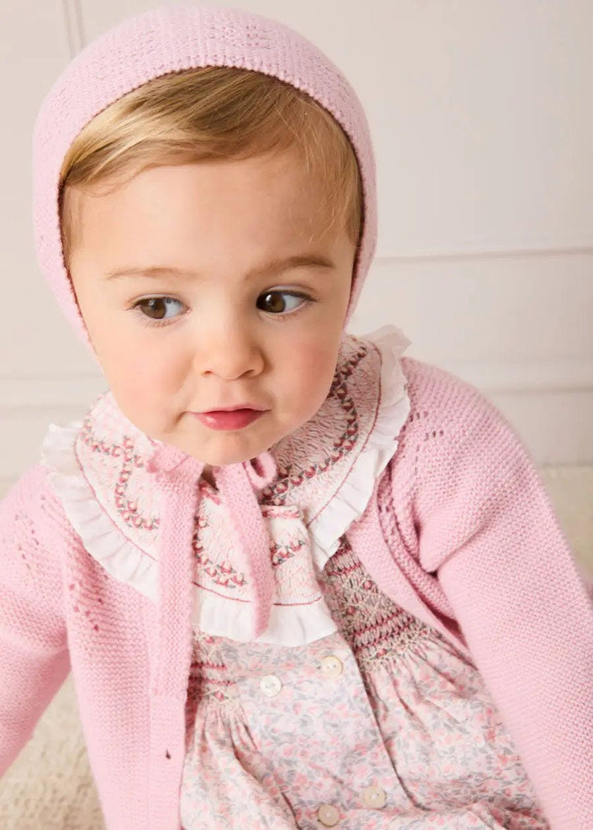 Openwork Bonnet in Pink (S-L)