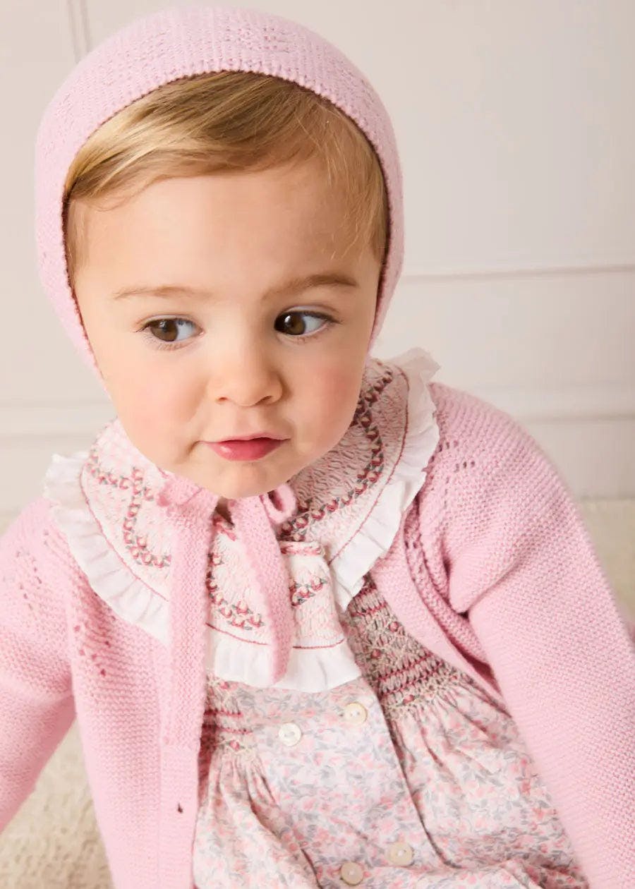 Openwork Bonnet in Pink (S-L)