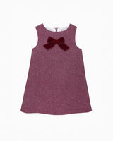 Georgina Bow Dress in Claret
