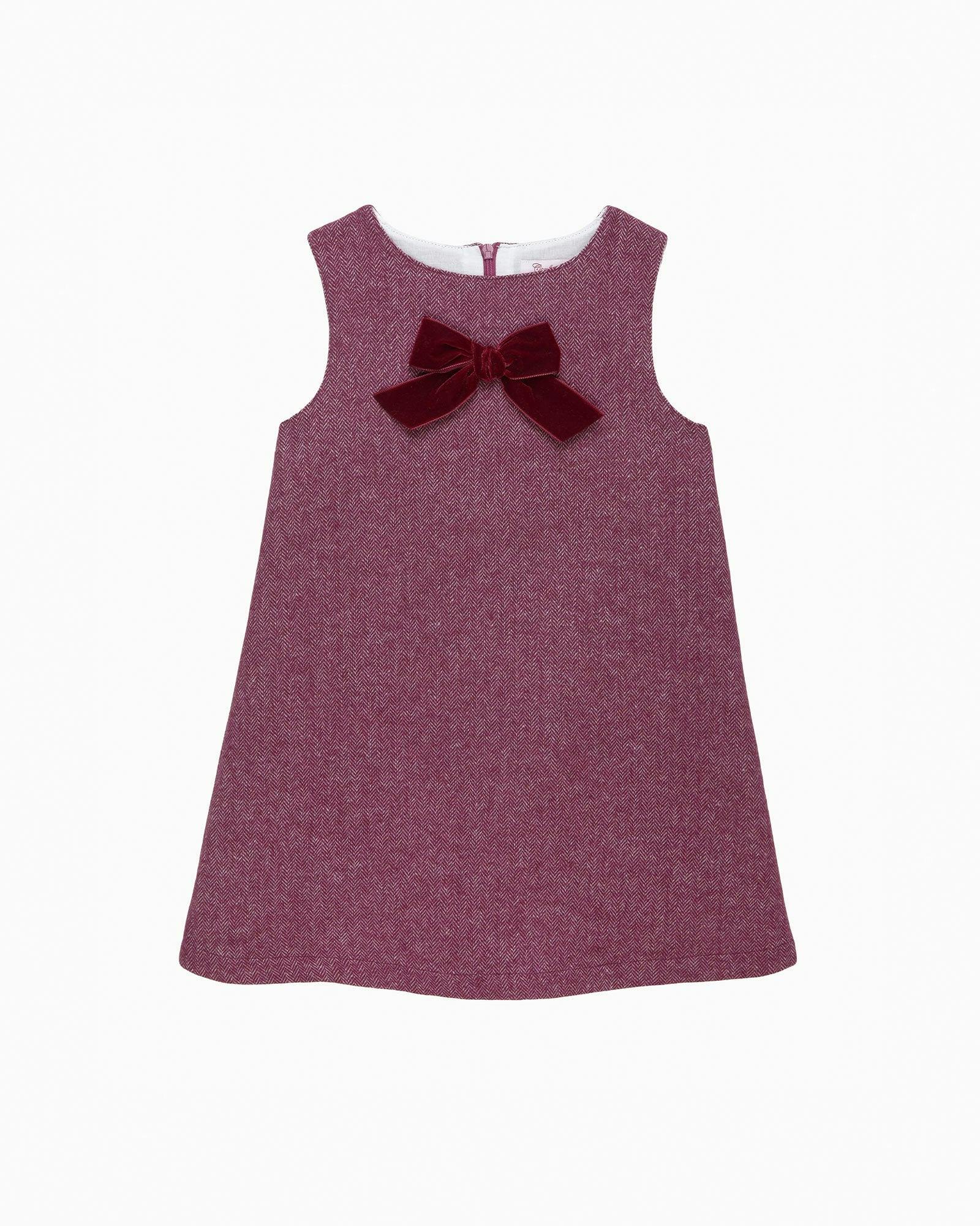 Georgina Bow Dress in Claret