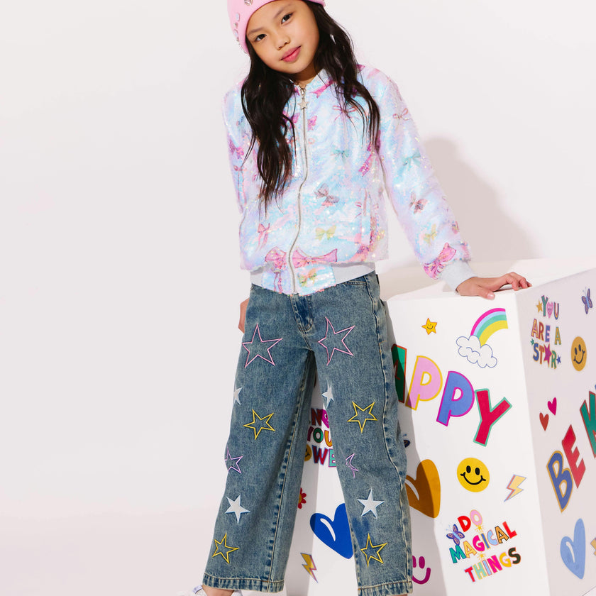 Sequin Bow Bomber