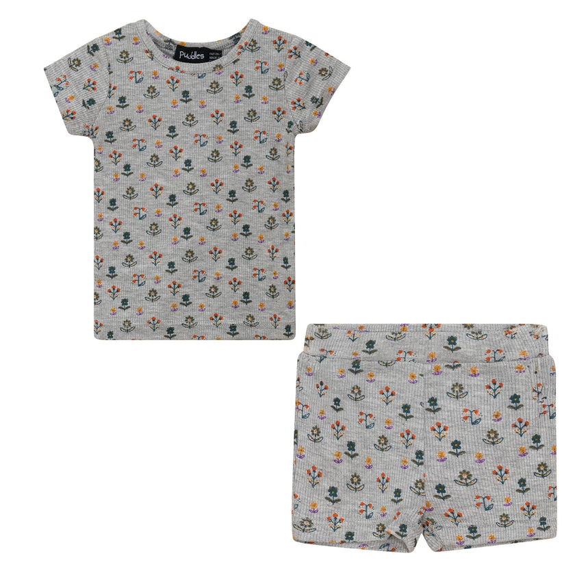 Floral Blossom Shorts Set