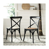 Set of 2 Franklin X Back Farmhouse Chairs