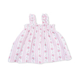 Winding Roses Stripe - Ruffly Strap Top and Bike Short