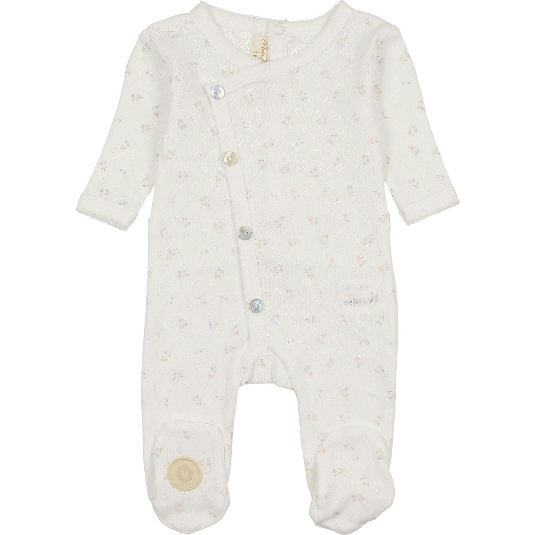 Spray of Berries Footie Ivory