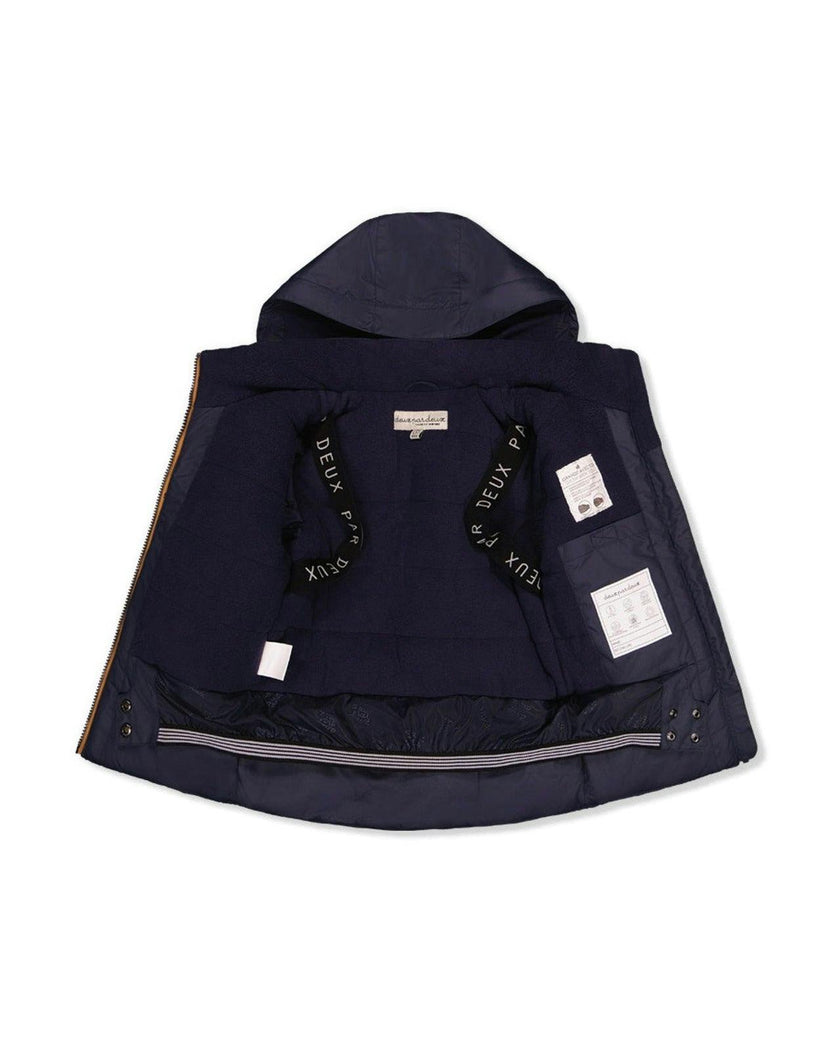 Two Piece Play Snowsuit Navy Blue With Brown Pants
