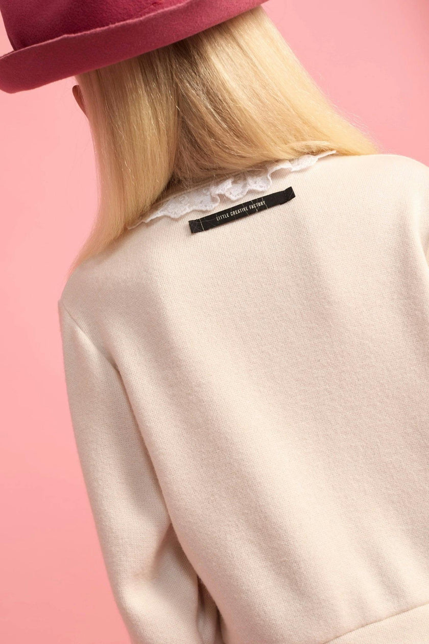Knit Lace Cardigan Cream