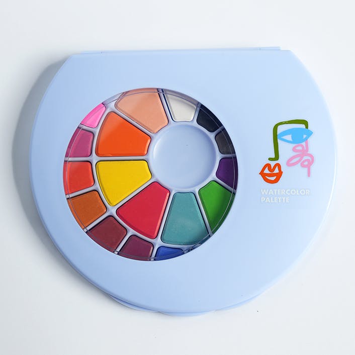 Art Party Watercolor Palette and Brush