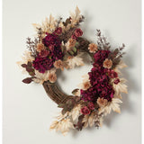 Autumn Romance - Harvest Hydrangea, Mauve Ranunculus, Seeded Eucalyptus Fall Front Door Wreath