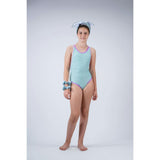 Textured Water Stripes Swimsuit, Stripes