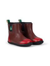 Plum Natural Rubber Ankle Rain Boots, Purple