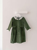 Olive Eva Velvet Girl Dress