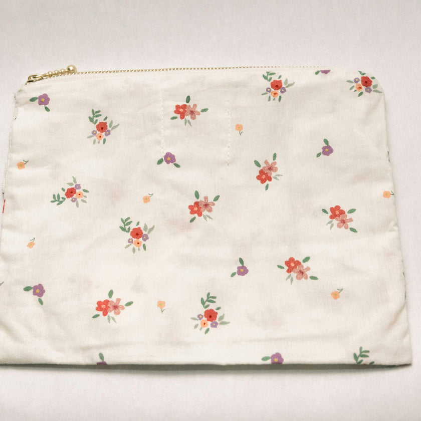 Summer Petals Timeless Floral Ruffle Pouch