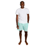 Men's Hepburn Gingham Mint Sleep Shorts - Organic Cotton Poplin