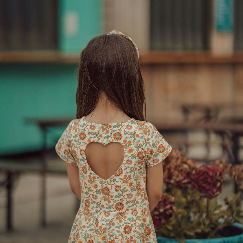 Sweetheart Twirl Dress | Organic Cotton Jersey - In Bloom